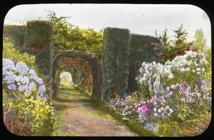 English garden painting, by Elgood