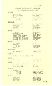 Partial list of Progressive Party 1950 candidates for state-wide and congressional offices