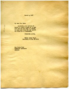 Letter from Ellen Irene Diggs to Tuskegee Institute