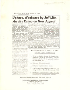 Willard Uphaus is still in jail