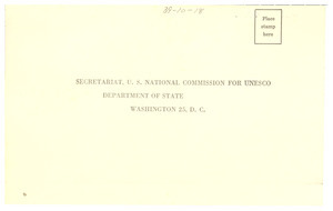 Africa and the United States conference reply card