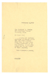 Letter from W. E. B. Du Bois to Herbert G. Newton