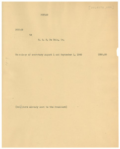 Invoice from W. E. B. Du Bois to Phylon