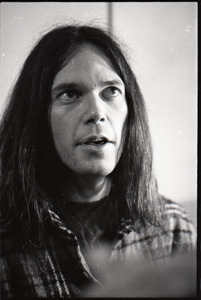 Neil Young backstage at the Music Hall