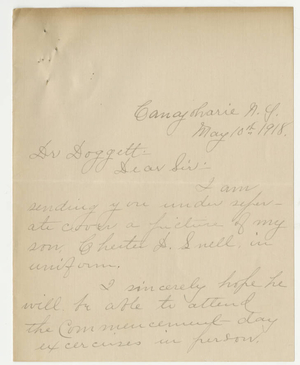 Letter from Mrs. John S. Hatter to Laurence L. Doggett (May 10, 1918)