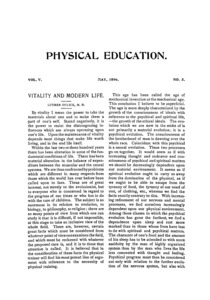 Physical Education, May, 1896