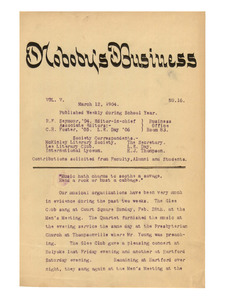Nobody's Business (vol. 5, no. 16), March 12, 1904