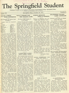 The Springfield Student (vol. 12, no. 6), October 28, 1921