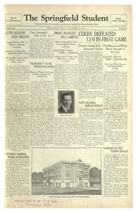 The Springfield Student (vol. 13, no. 01 ), Sept. 29, 1922