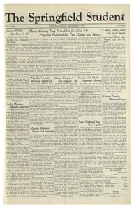 The Springfield Student (vol. 19, no. 05) November 2, 1928