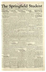 The Springfield Student (vol. 20, no. 7) November 15, 1929