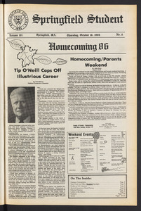 The Springfield Student (vol. 101, no. 6) Oct. 16, 1986
