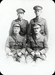Ernest Best, Duncan McRae, Frank Wilson and Edgar Smith in military dress