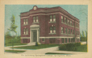 Postcard of the Walter Rupert Weiser Infirmary at Springfield College.
