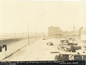 Southerly view of right of way from Columbia platform