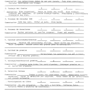 Evaluation form and questionnaire for Festival Puertorriqueño 1993