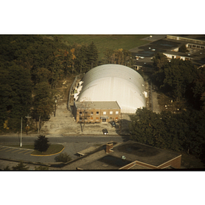 Aerial exterior of YMCA building