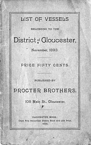 List of vessels belonging to the district of Gloucester (1893)