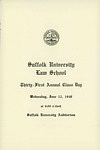 1940 Suffolk University Law School class day program