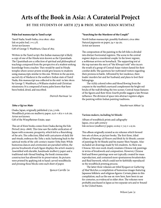 Arts of the Book in Asia