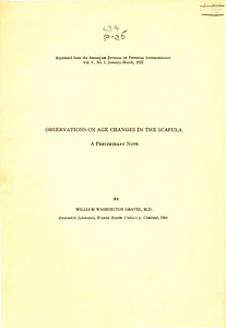 Observations on age changes in the scapula: a preliminary note