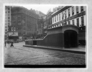Shelters in Scollay Square east face and north end, Boston, Mass., March 29, 1916