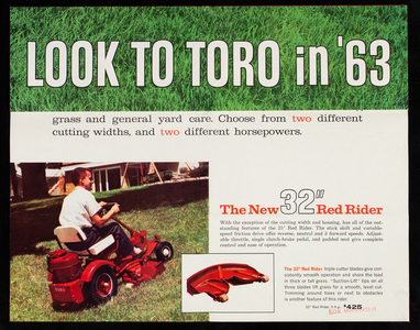 Look to Toro in '63, Toro Manufacturing Corp., Minneapolis, Minnesota