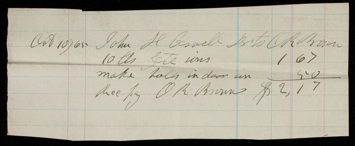 John H. Caswell to Thomas Lincoln Casey, October 10, 1865