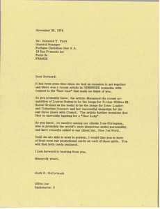 Letter from Mark H. McCormack to Bernard T. Picot