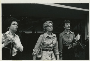 Commissioners Karen Burstein, Beverly Everett and Mildred Persinger