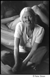 Ram Dass retreat at David McClelland's: Mary Sharpless McClelland seated