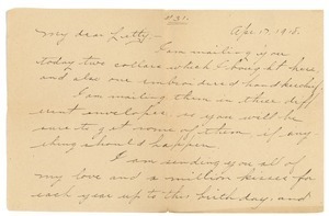 Letter from Frank F. Newth to Letitia Crane