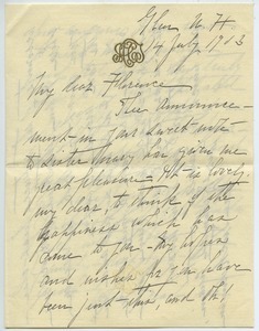 Letter from Alice Tuckerman to Florence Porter Lyman