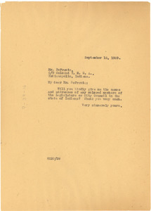 Letter from W. E. B. Du Bois to Mr. DeFrantz