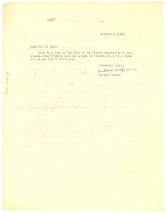 Letter from Congress of the Peoples for Peace to W. E. B. Du Bois
