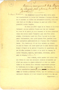 Discours inaugural de M. Diagne au Congrè Pan-Africain des 19-20-21 février 1919