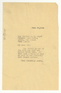 Letter from Crisis to Charles C. V. Wulff