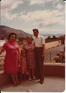 Correa family outside in Funchal