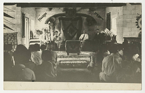 Postcard of Church Service in the Pueblo of the Seven Fires