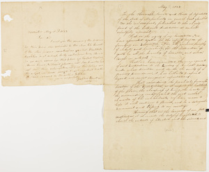 Josephus Wheaton letter to Zephaniah Swift Moore, 1823 May 18