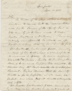 William Barron Calhoun letter to David Mack, Jr., September 18