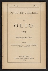Amherst College Olio 1869