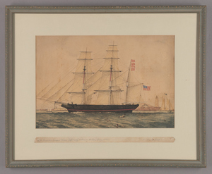 The American barque "Ionia", Capt. King entering Boston Bay, 1849