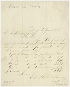 Edward W. Stebbins letter to Edward Hitchcock, Jr., 1864 January 20