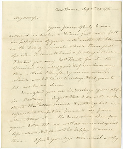 Benjamin Silliman letter to Edward Hitchcock, 1818 September 25