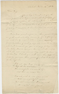 Orra White letter to Lucy Fowler, 1820 February 19