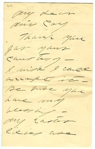 Lavinia Dickinson letter to Julia L. Coy