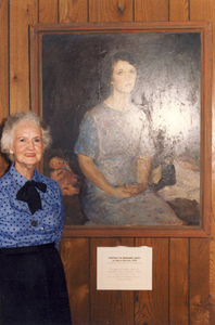 Margaret Williams Mayo with her portrait by Henry Henche