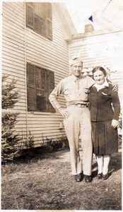 Francis (Budd) Hickey home from WWII and his mother
