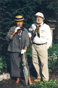 My mother, an artist, with her companion